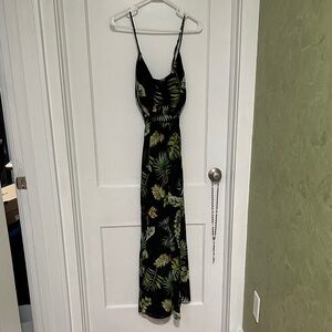 Floral Black Maxi Dress
